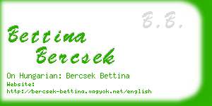 bettina bercsek business card